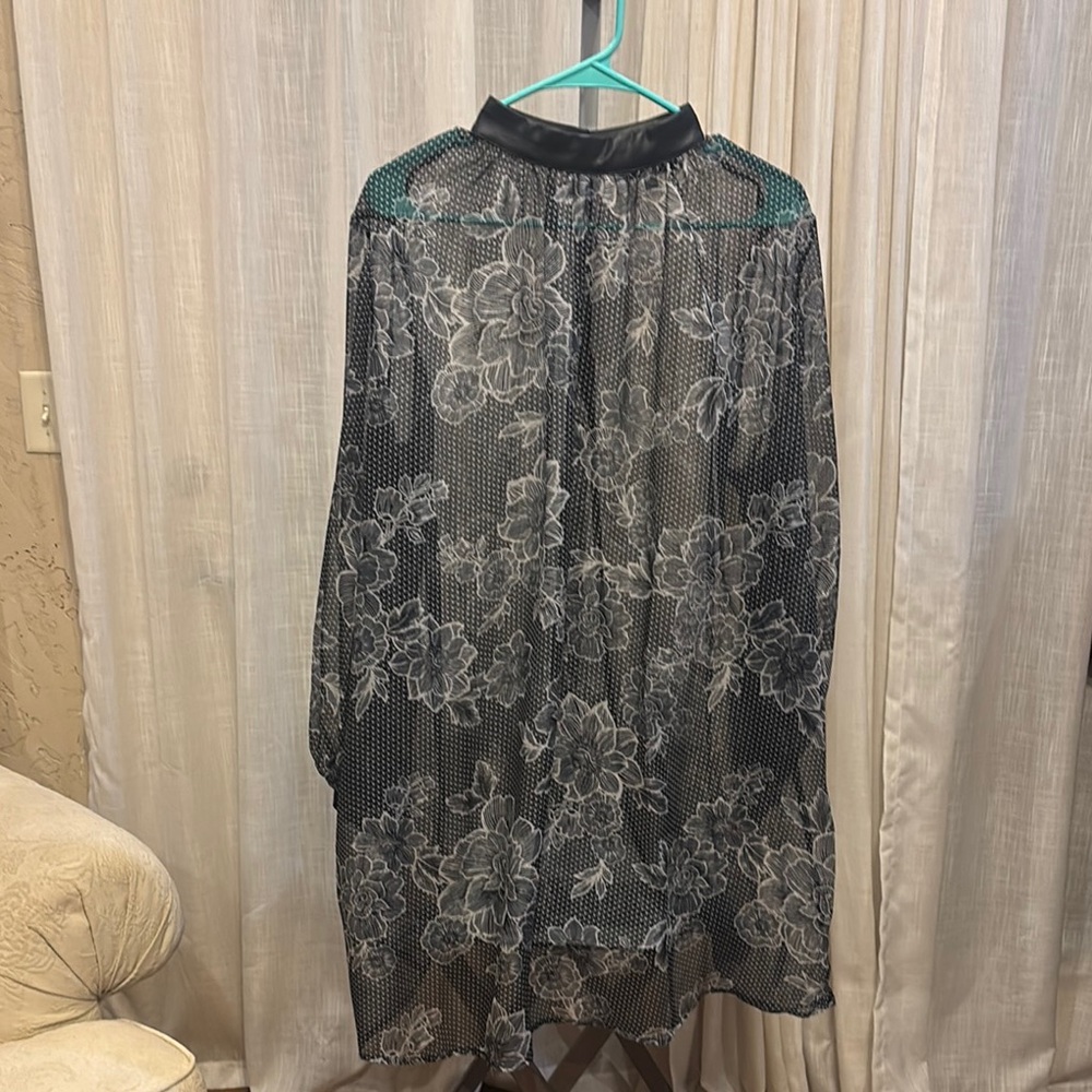 ASUS Black and Gray Floral Mini Dress